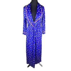 Vassarette large 70’s purple groovy psychedelic flower power nylon ￼robe